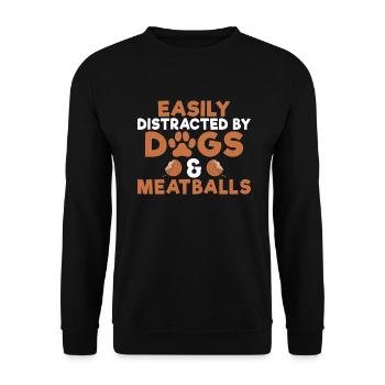 Cadeaux pour les amateurs de boulettes de viande - Sweat-shirt Unisexe - noir - Devant - Alina (178cm) & Michal (187cm)