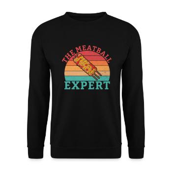 Meatball Lovers Gifts - Unisex Pullover - Schwarz - Vorne - Alina (178cm) & Michal (187cm)