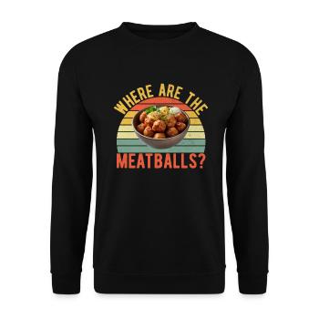 Cadeaux pour les amateurs de boulettes de viande - Sweat-shirt Unisexe - noir - Devant - Alina (178cm) & Michal (187cm)