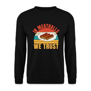Cadeaux pour les amateurs de boulettes de viande - Sweat-shirt Unisexe - noir - Devant - Alina (178cm) & Michal (187cm)