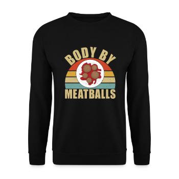 Meatball Lovers Gifts - Unisex Pullover - Schwarz - Vorne - Alina (178cm) & Michal (187cm)