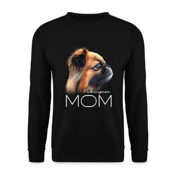 Maman pékinois - Sweat-shirt Unisexe - noir - Devant - Alina (178cm) & Michal (187cm)