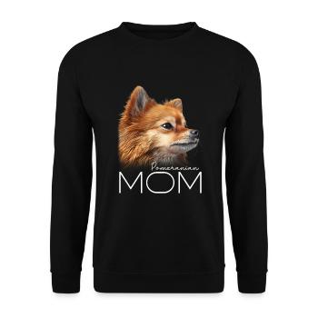 Pomeranian Mama - Unisex Pullover - Schwarz - Vorne - Alina (178cm) & Michal (187cm)
