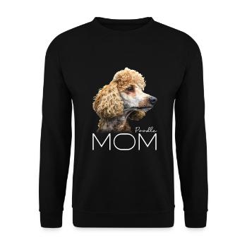 Poodle Pudel Mama - Unisex Pullover - Schwarz - Vorne - Alina (178cm) & Michal (187cm)