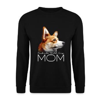 Pembroke Welsh Corgi Mom - Unisex Sweatshirt - black - Front - Alina (178cm) & Michal (187cm)