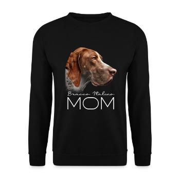 Bracco Italiano Mama - Unisex Sweatshirt - black - Front - Alina (178cm) & Michal (187cm)