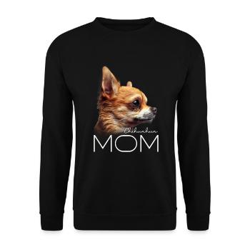 Chihuahua Mama - Unisex Pullover - Schwarz - Vorne - Alina (178cm) & Michal (187cm)