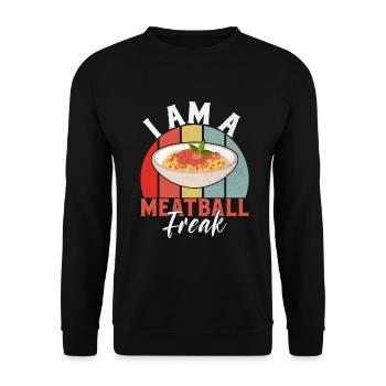 Cadeaux pour les amateurs de boulettes de viande - Sweat-shirt Unisexe - noir - Devant - Alina (178cm) & Michal (187cm)