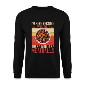 Cadeaux pour les amateurs de boulettes de viande - Sweat-shirt Unisexe - noir - Devant - Alina (178cm) & Michal (187cm)