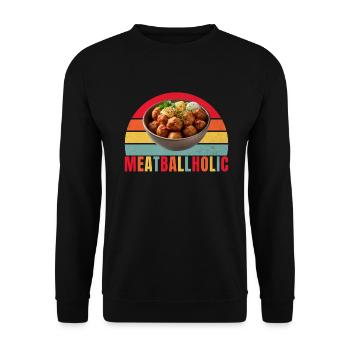Cadeaux pour les amateurs de boulettes de viande - Sweat-shirt Unisexe - noir - Devant - Alina (178cm) & Michal (187cm)