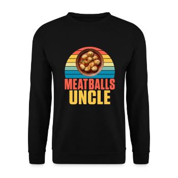 Meatball Lovers Gifts - Unisex Pullover - Schwarz - Vorne - Alina (178cm) & Michal (187cm)