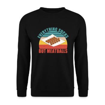 Cadeaux pour les amateurs de boulettes de viande - Sweat-shirt Unisexe - noir - Devant - Alina (178cm) & Michal (187cm)