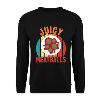 Cadeaux pour les amateurs de boulettes de viande - Sweat-shirt Unisexe - noir - Devant - Alina (178cm) & Michal (187cm)