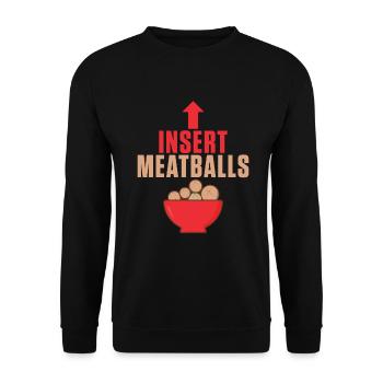 Meatball Lovers Gifts - Unisex Pullover - Schwarz - Vorne - Alina (178cm) & Michal (187cm)