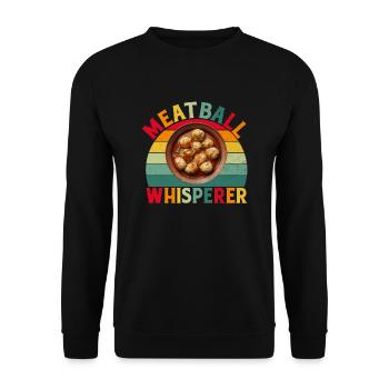 Meatball Lovers Gifts - Unisex Sweatshirt - black - Front - Alina (178cm) & Michal (187cm)