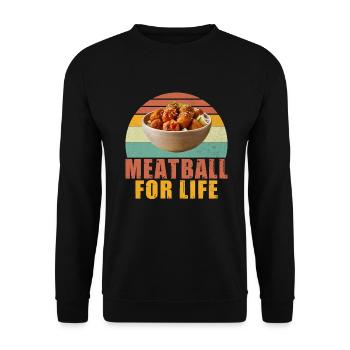Meatball Lovers Gifts - Unisex Sweatshirt - black - Front - Alina (178cm) & Michal (187cm)