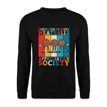 Cadeaux pour les amateurs de boulettes de viande - Sweat-shirt Unisexe - noir - Devant - Alina (178cm) & Michal (187cm)