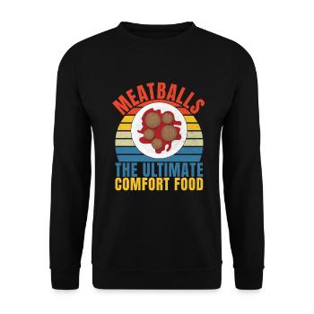 Meatball Lovers Gifts - Unisex Sweatshirt - black - Front - Alina (178cm) & Michal (187cm)