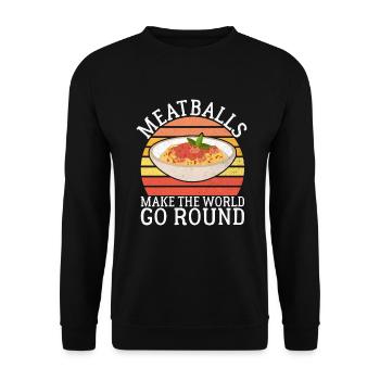 Cadeaux pour les amateurs de boulettes de viande - Sweat-shirt Unisexe - noir - Devant - Alina (178cm) & Michal (187cm)