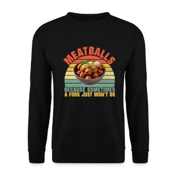 Cadeaux pour les amateurs de boulettes de viande - Sweat-shirt Unisexe - noir - Devant - Alina (178cm) & Michal (187cm)