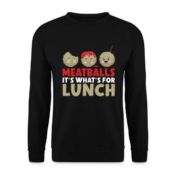 Meatball Lovers Gifts - Unisex Pullover - Schwarz - Vorne - Alina (178cm) & Michal (187cm)