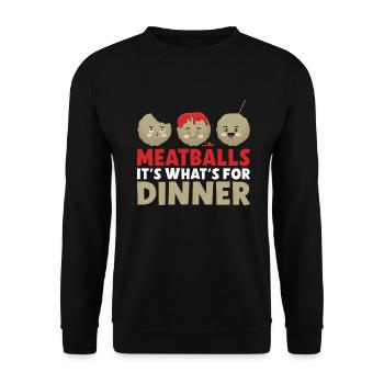 Cadeaux pour les amateurs de boulettes de viande - Sweat-shirt Unisexe - noir - Devant - Alina (178cm) & Michal (187cm)