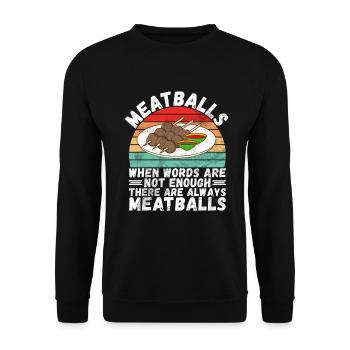Cadeaux pour les amateurs de boulettes de viande - Sweat-shirt Unisexe - noir - Devant - Alina (178cm) & Michal (187cm)