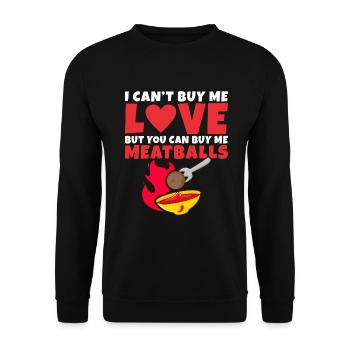 Meatball Lovers Gifts - Unisex Sweatshirt - black - Front - Alina (178cm) & Michal (187cm)