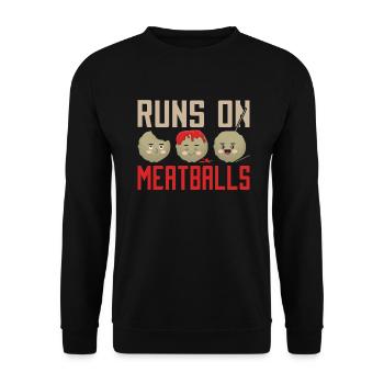 Cadeaux pour les amateurs de boulettes de viande - Sweat-shirt Unisexe - noir - Devant - Alina (178cm) & Michal (187cm)