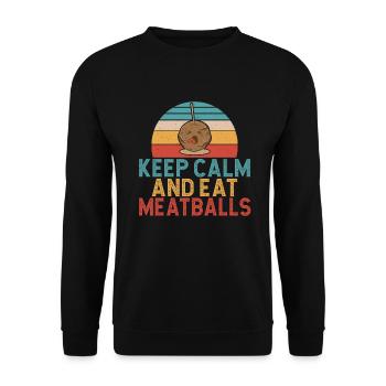 Cadeaux pour les amateurs de boulettes de viande - Sweat-shirt Unisexe - noir - Devant - Alina (178cm) & Michal (187cm)