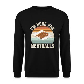 Meatball Lovers Gifts - Unisex Sweatshirt - black - Front - Alina (178cm) & Michal (187cm)