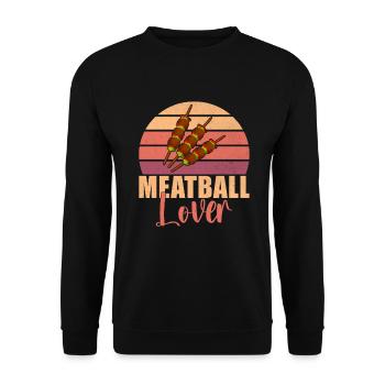 Meatball Lovers Gifts - Unisex Sweatshirt - black - Front - Alina (178cm) & Michal (187cm)