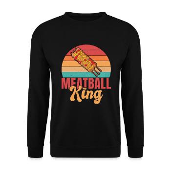 Meatball Lovers Gifts - Unisex Sweatshirt - black - Front - Alina (178cm) & Michal (187cm)
