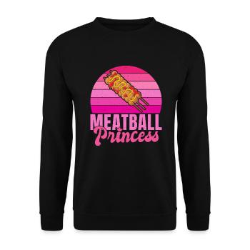 Meatball Lovers Gifts - Unisex Pullover - Schwarz - Vorne - Alina (178cm) & Michal (187cm)