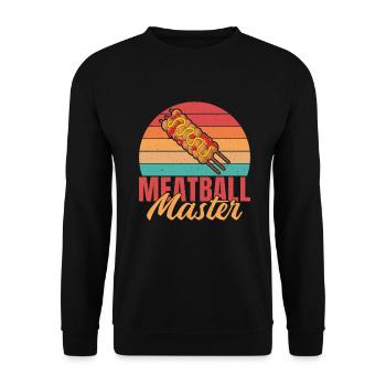 Meatball Lovers Gifts - Unisex Pullover - Schwarz - Vorne - Alina (178cm) & Michal (187cm)