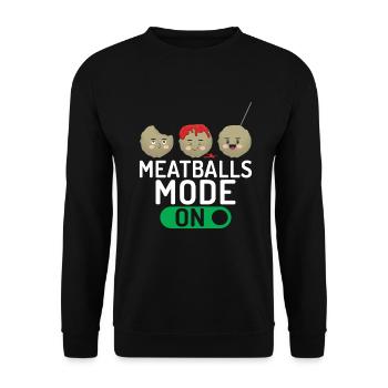 Meatball Lovers Gifts - Unisex Sweatshirt - black - Front - Alina (178cm) & Michal (187cm)