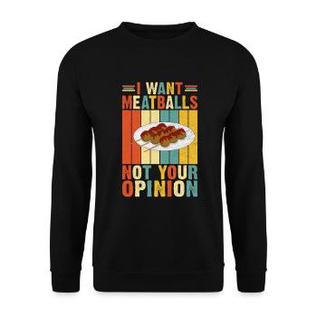 Cadeaux pour les amateurs de boulettes de viande - Sweat-shirt Unisexe - noir - Devant - Alina (178cm) & Michal (187cm)