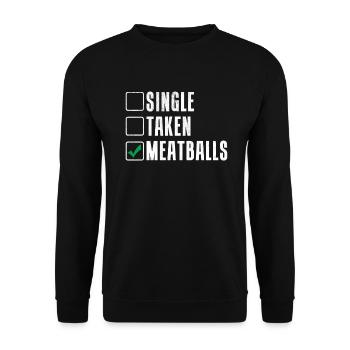 Meatball Lovers Gifts - Unisex Pullover - Schwarz - Vorne - Alina (178cm) & Michal (187cm)