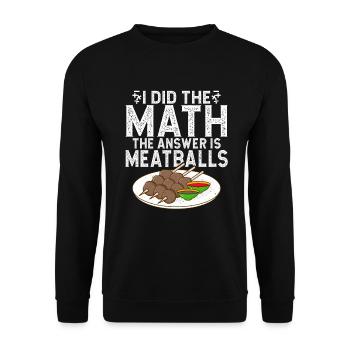 Meatball Lovers Gifts - Unisex Pullover - Schwarz - Vorne - Alina (178cm) & Michal (187cm)