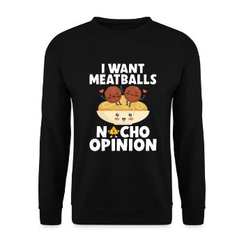 Cadeaux pour les amateurs de boulettes de viande - Sweat-shirt Unisexe - noir - Devant - Alina (178cm) & Michal (187cm)