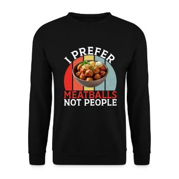 Cadeaux pour les amateurs de boulettes de viande - Sweat-shirt Unisexe - noir - Devant - Alina (178cm) & Michal (187cm)