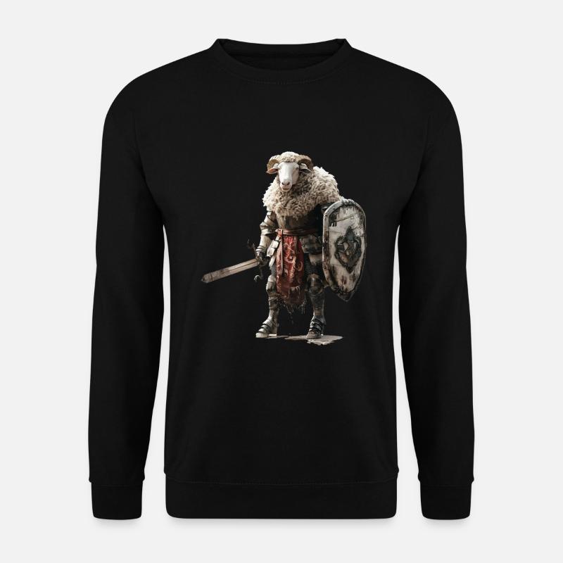 Sheep Knight Middle Ages - Unisex Sweatshirt - black
