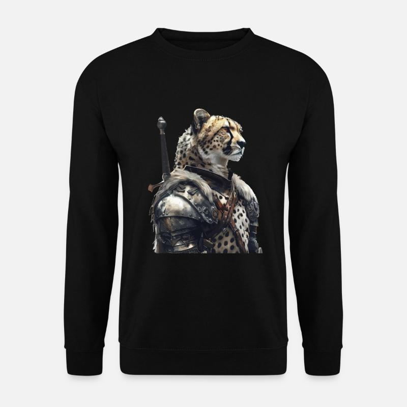 Gepard Ritter Mittelalter - Unisex Pullover - Schwarz