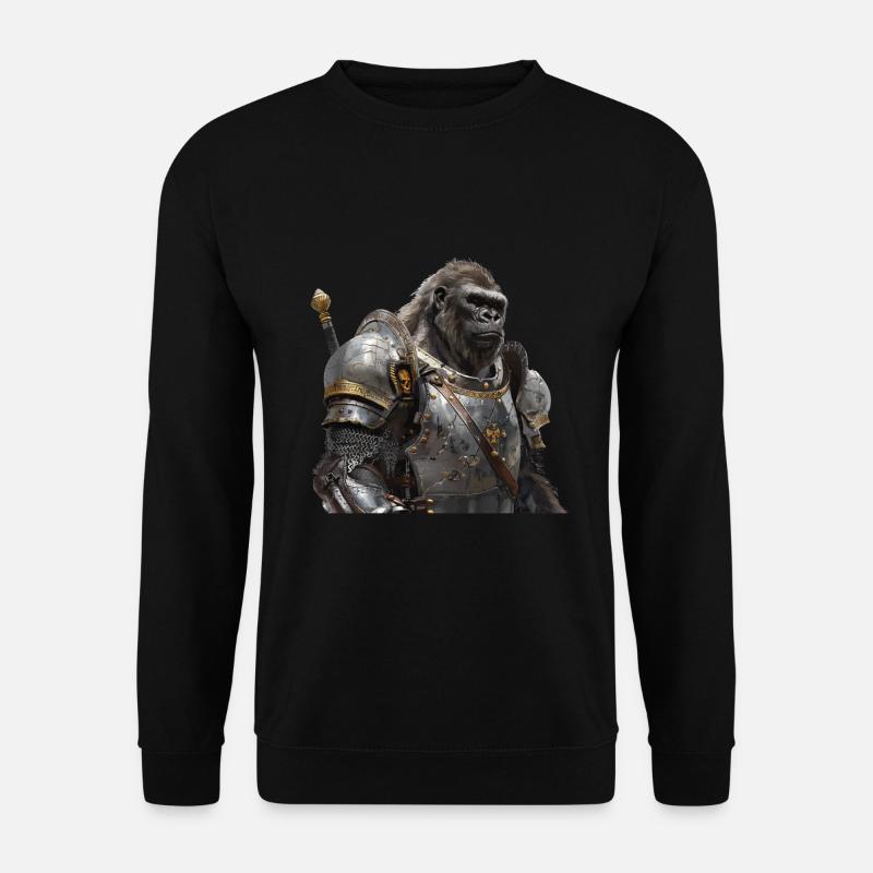 Gorilla Knight Medieval - Unisex Sweatshirt - black
