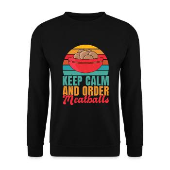 Meatball Lovers Gifts - Unisex Sweatshirt - black - Front - Alina (178cm) & Michal (187cm)