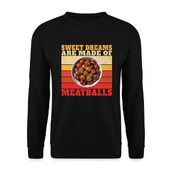 Cadeaux pour les amateurs de boulettes de viande - Sweat-shirt Unisexe - noir - Devant - Alina (178cm) & Michal (187cm)