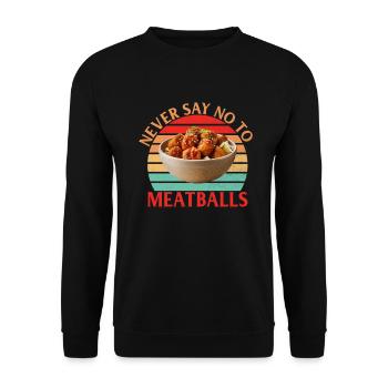 Cadeaux pour les amateurs de boulettes de viande - Sweat-shirt Unisexe - noir - Devant - Alina (178cm) & Michal (187cm)