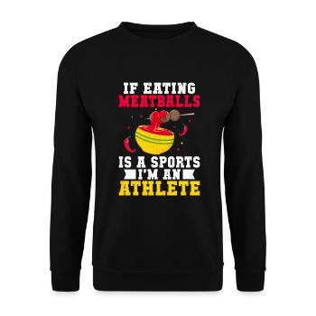 Cadeaux pour les amateurs de boulettes de viande - Sweat-shirt Unisexe - noir - Devant - Alina (178cm) & Michal (187cm)