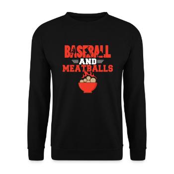 Meatball Lovers Gifts - Unisex Pullover - Schwarz - Vorne - Alina (178cm) & Michal (187cm)