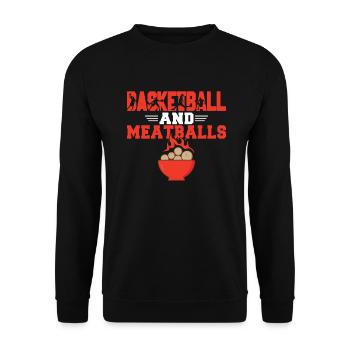 Cadeaux pour les amateurs de boulettes de viande - Sweat-shirt Unisexe - noir - Devant - Alina (178cm) & Michal (187cm)